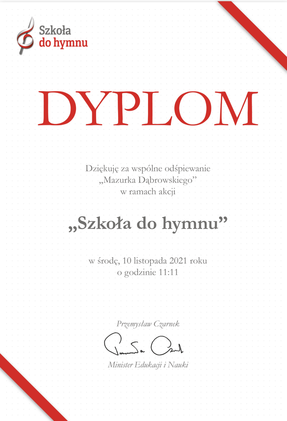 Read more about the article „Szkoła do hymnu” – wielki finał inicjatywy MEiN!