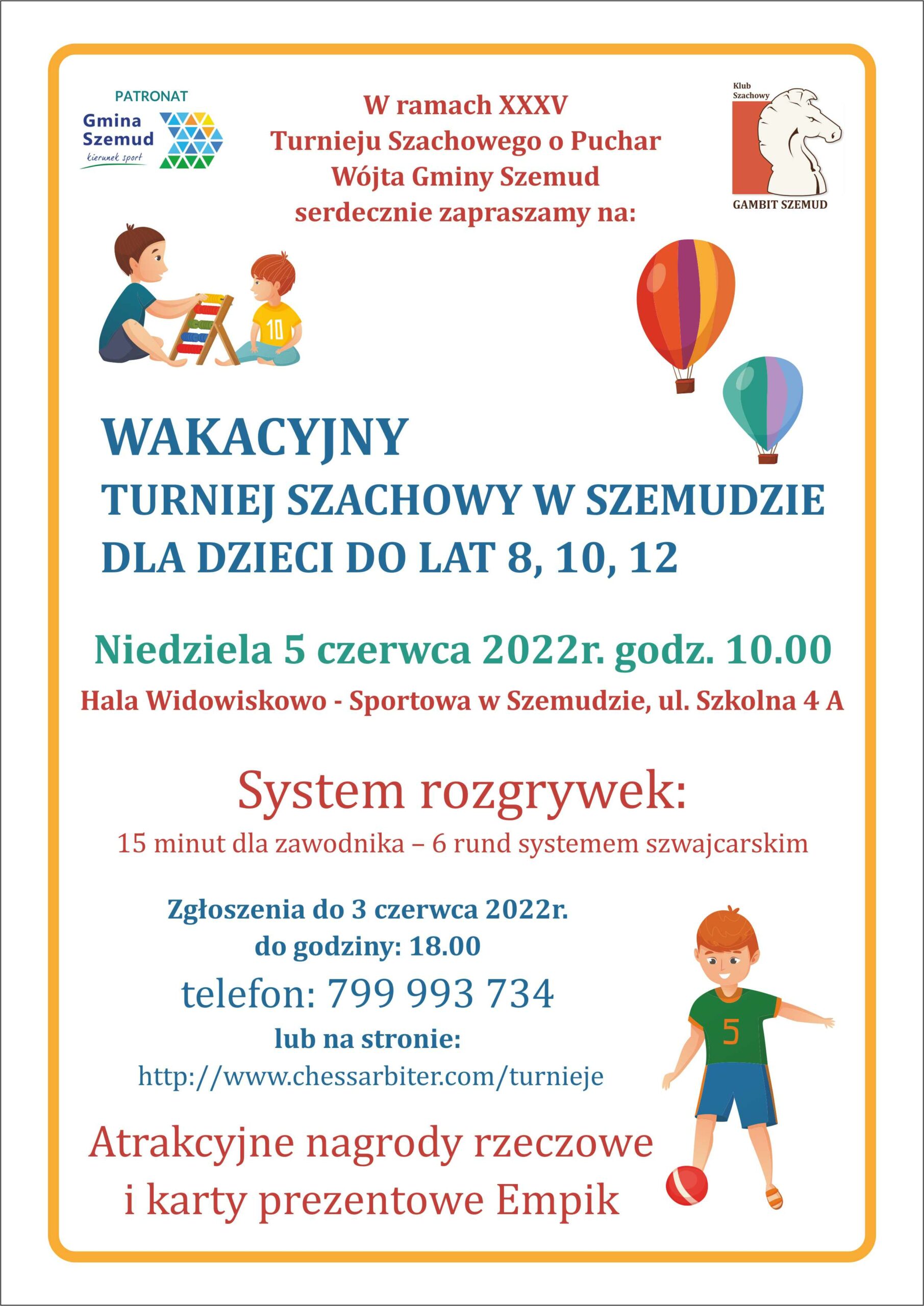 Read more about the article Wakacyjny Turniej Szachowy