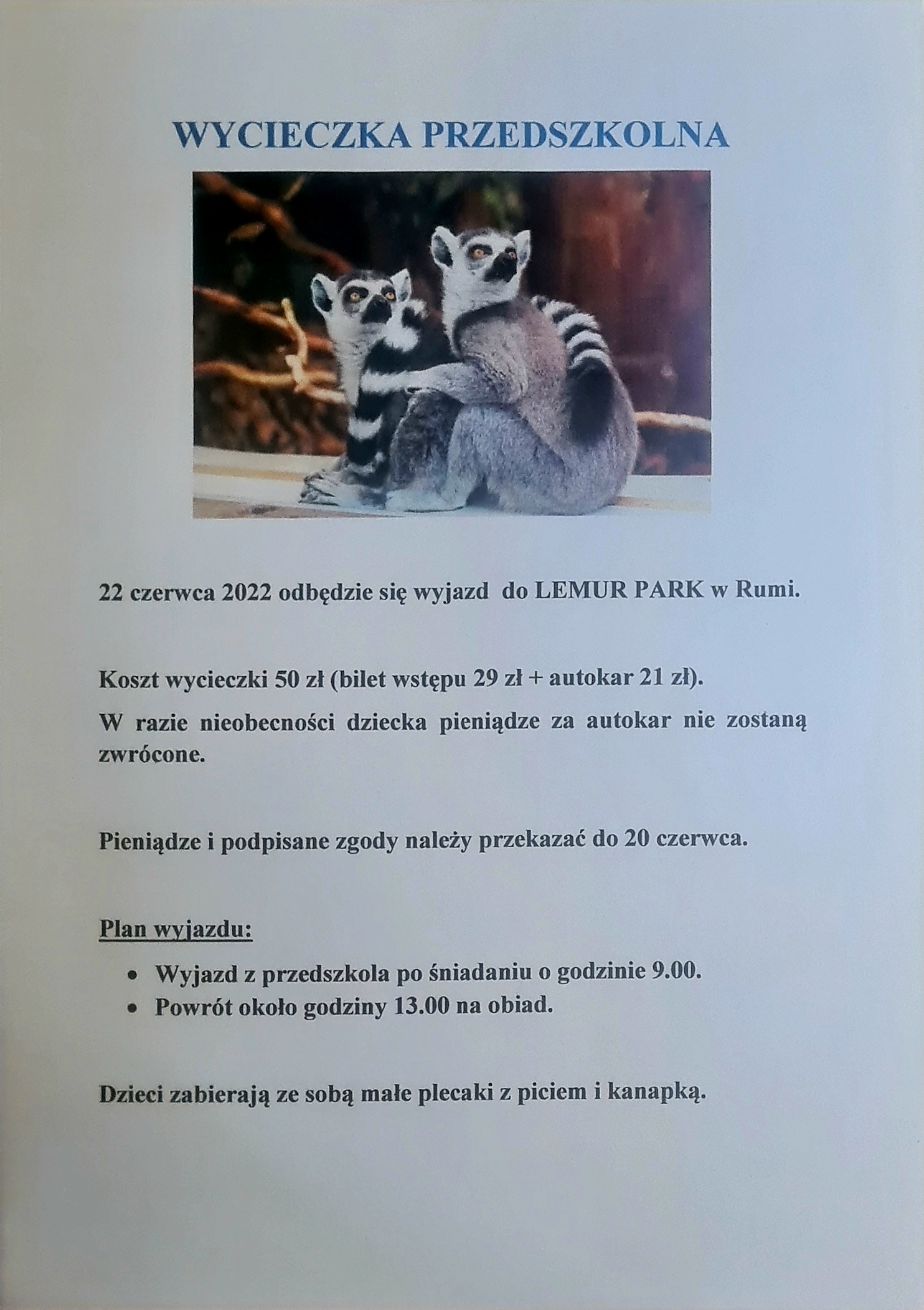 LEMUR PARK | Zespół Szkolno-Przedszkolny w Koleczkowie