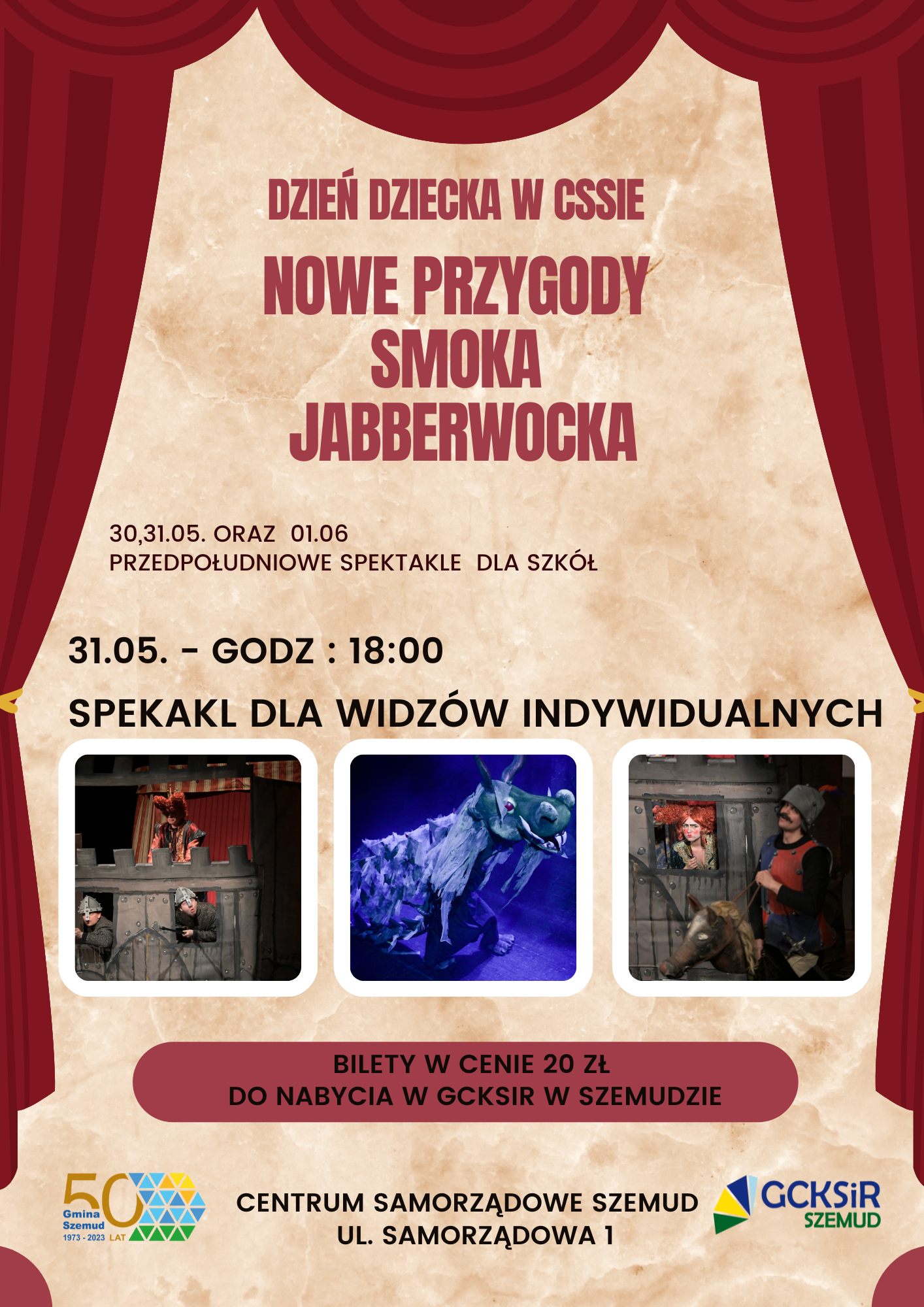 Read more about the article Spektakl „Nowe Przygody smoka Jabberwocka”